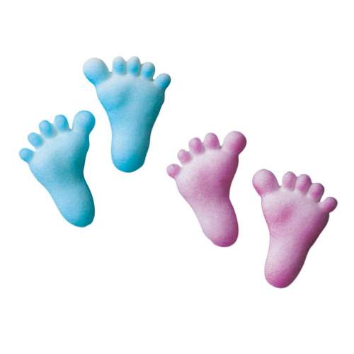 Baby Feet Icing Decorations - Click Image to Close